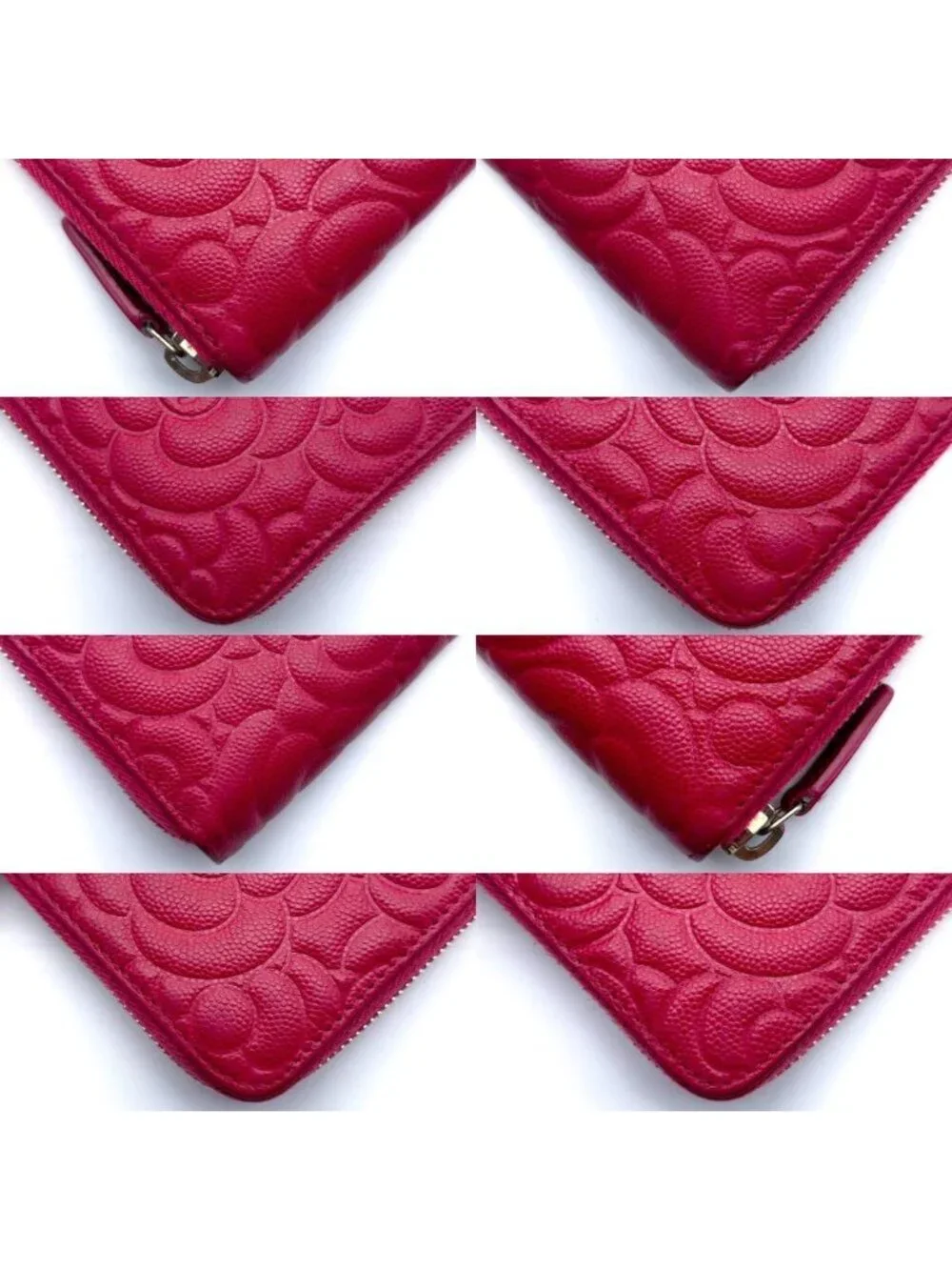 Chanel Wallet New Camellia Embossed Caviar